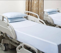 High-Quality White Single Bed Sheet - Ultra Soft & Absorbent Cotton for Home, Hospital, Hotel, Spa & Therapy Use - Machine Washable Flat Sheet