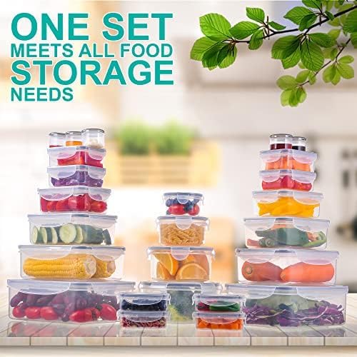50‑Piece Airtight Meal Prep Containers Set – Stackable, Leak‑Proof, BPA‑Free (Microwave, Freezer & Dishwasher Safe)