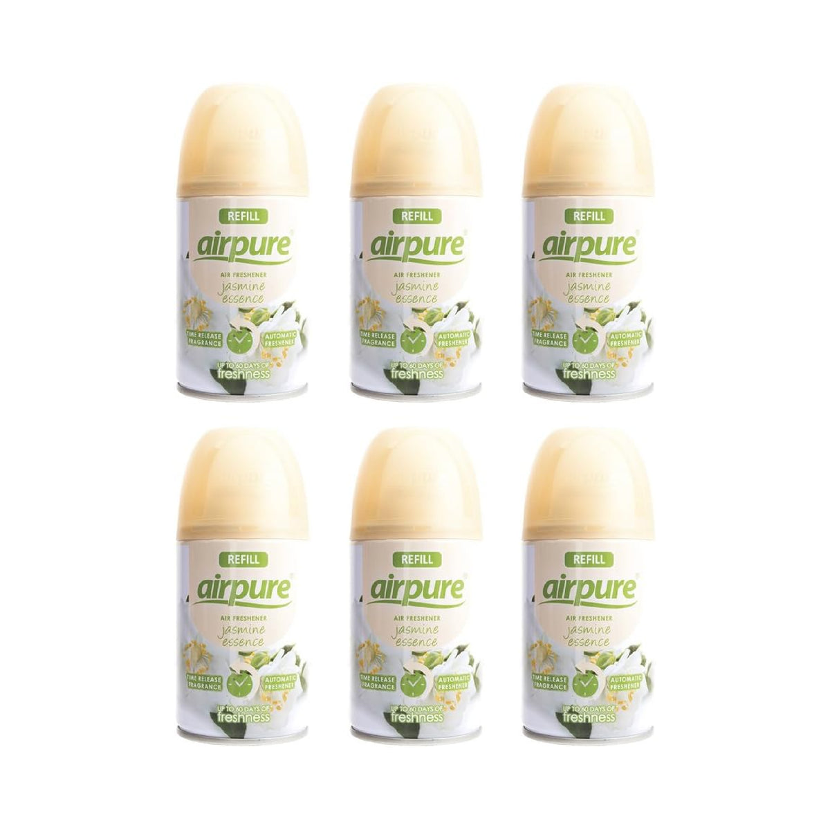 Airpure Automatic Spray Refills Jasmine Essence 250ml Pack of 6