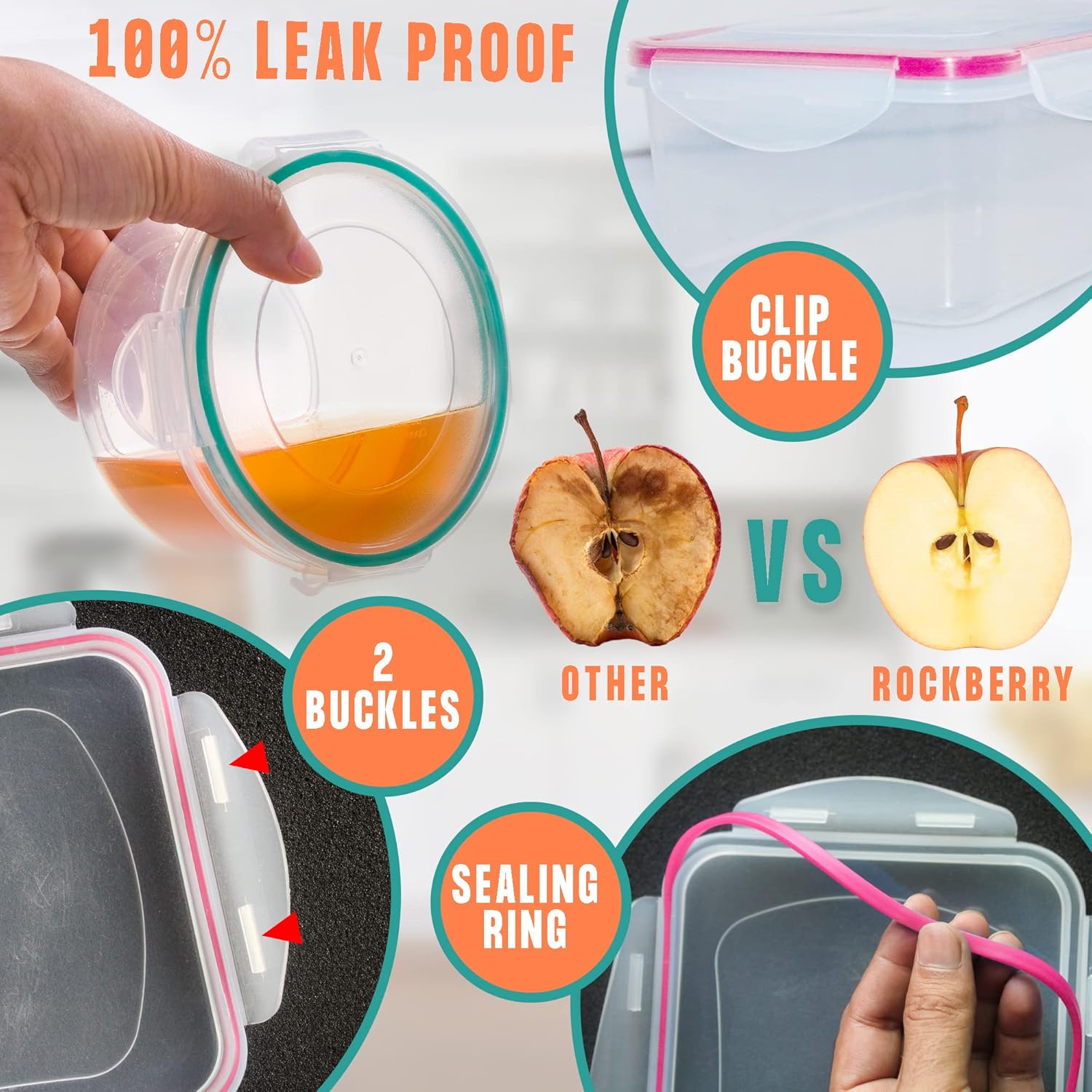 38‑Piece Airtight Meal Prep Containers Set – Stackable, Leak‑Proof, BPA‑Free (Microwave, Freezer & Dishwasher Safe)