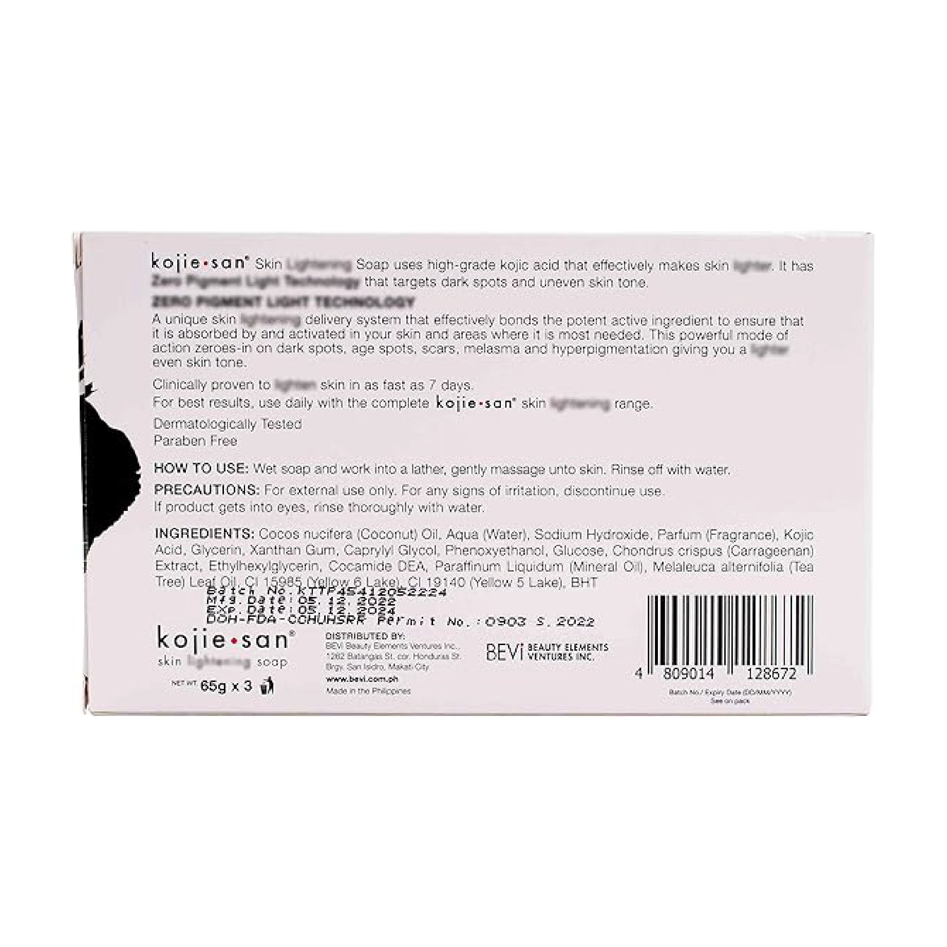 Kojie San Soap 65g x3, Triple Pack