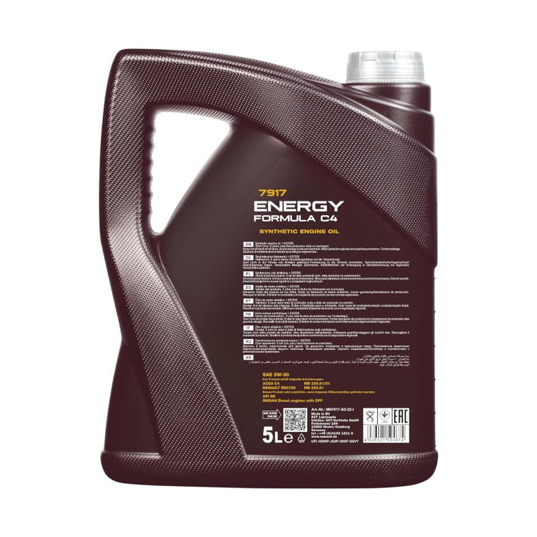 Mannol Energy Formula C4 5W-30 API SN ACEA C4 Engine Oil 7917 - 5L