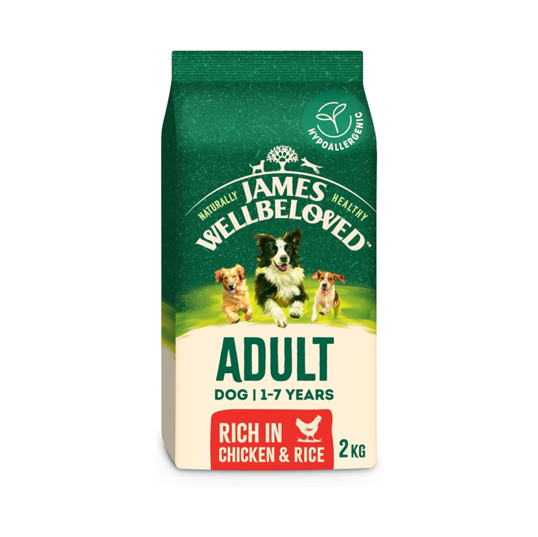James Wellbeloved Adult Dog Food – Hypoallergenic Chicken & Rice (2kg)