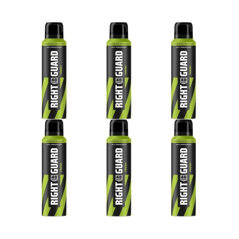 Right Guard Total Defence 5 Fresh Anti-Perspirant Deodorant Spray – 6 Pack (150ml Each)