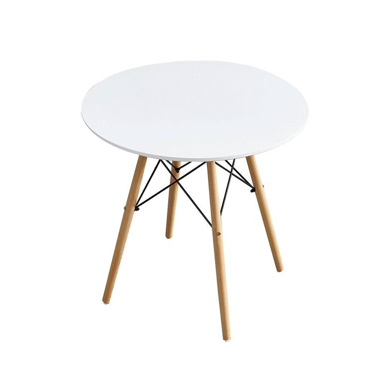 Scandinavian Dining Table & Chair Set – 80cm Round Table + 4 Tulip Chairs for Compact Homes