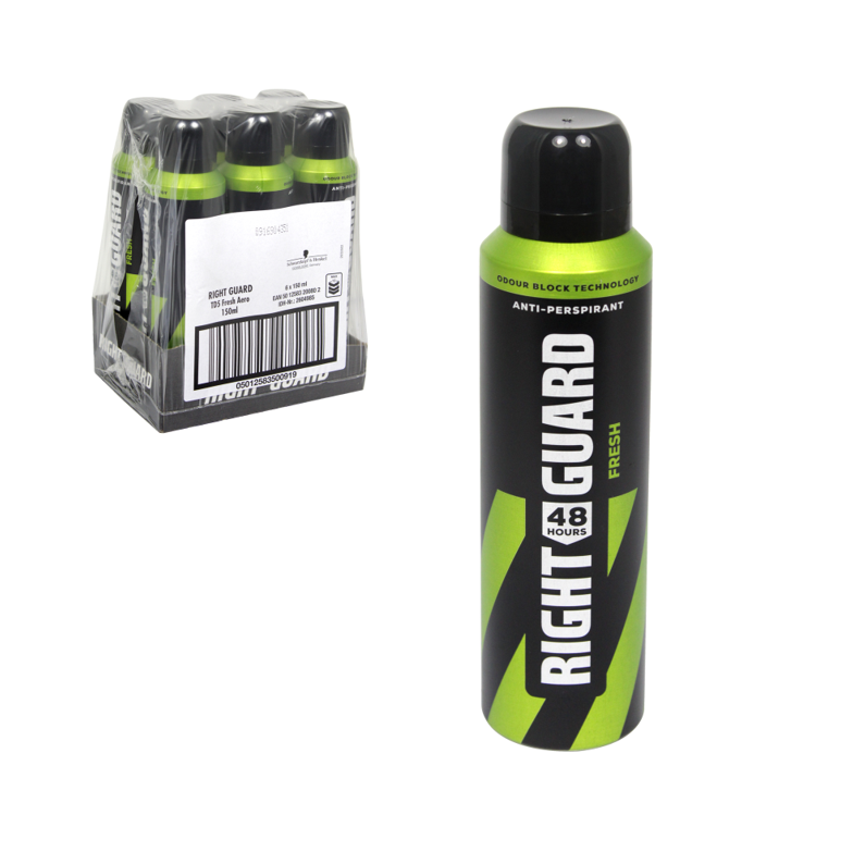 Right Guard Total Defence 5 Fresh Anti-Perspirant Deodorant Spray – 6 Pack (150ml Each)