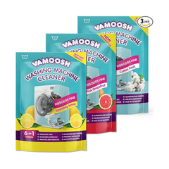 Vamoosh 6-in-1 Washing Machine Cleaner Sachets – Deep Clean, Deodorise & Descale (3 Pack)