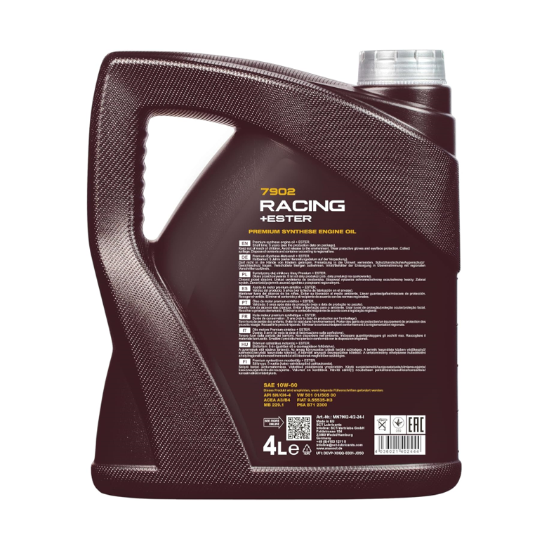 Mannol Racing Ester 10W-60 API SN/CH-4 Engine Oil 7902 - 4L