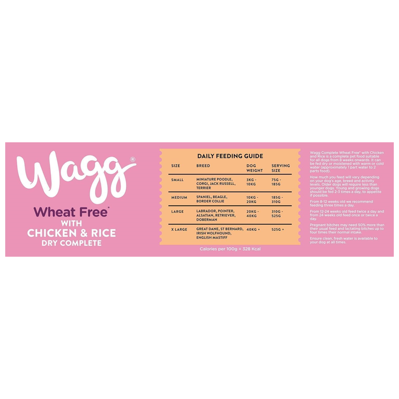 Wagg Wheat-Free Adult Dry Dog Food | Chicken & Rice Recipe | 12kg Bag
