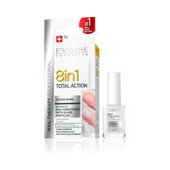 EVELINE 8 IN 1 TOTAL ACTION INTENSIVE NAIL CONDITIONER SILVER SHINE 12ml