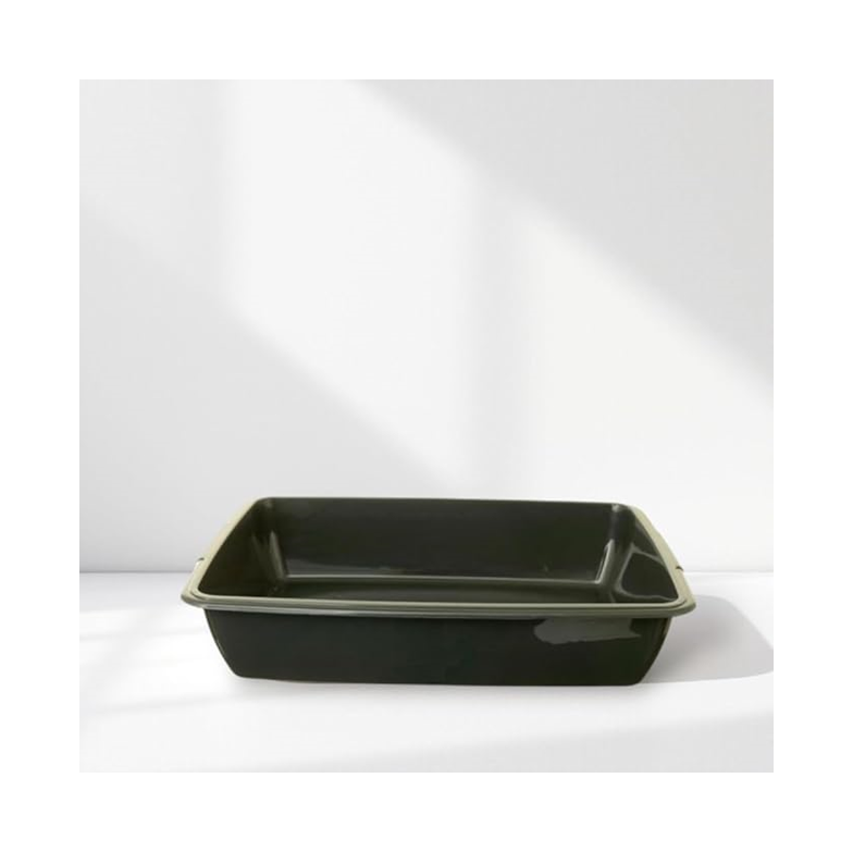 Stackable Cat Litter Tray – Deep & Easy Clean Design (Black, 42cm)