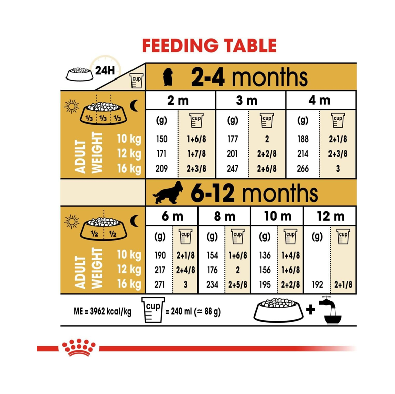 Royal Canin Cocker Puppy Dry Dog Food 3kg - Breed Specific Nutrition for English & American Cocker Spaniels up to 12 Months