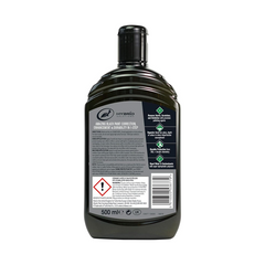 Turtle Wax Hybrid Solutions for Black Cars | 500ml | Acrylic Black Polish & Wax | Deep Shine & Protection