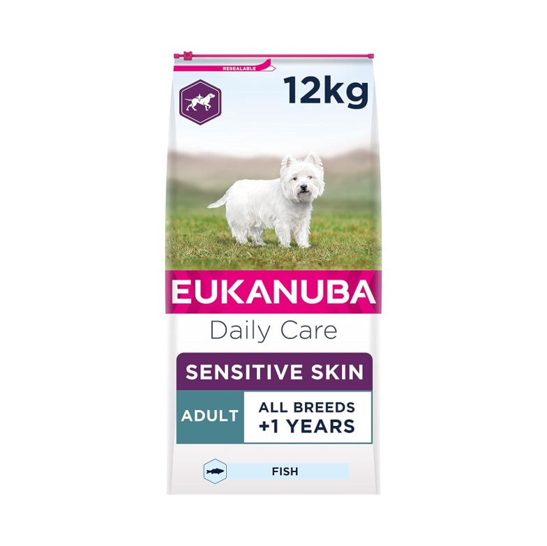 Eukanuba Adult Sensitive Skin Dog Food – Hypoallergenic Fish Formula (12kg)