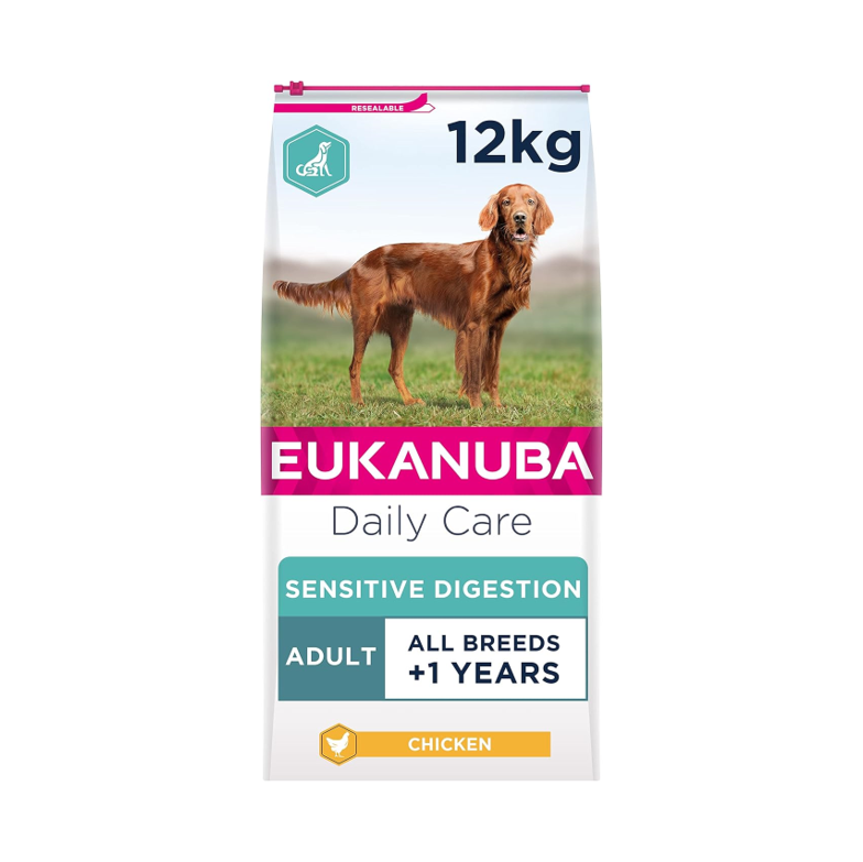 Eukanuba Adult Sensitive Digestion Dog Food – Chicken Formula (12kg)