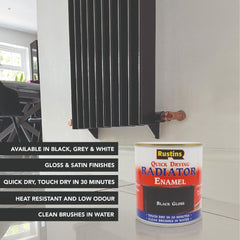 RUSTINS Drying Radiator White Gloss 250ml