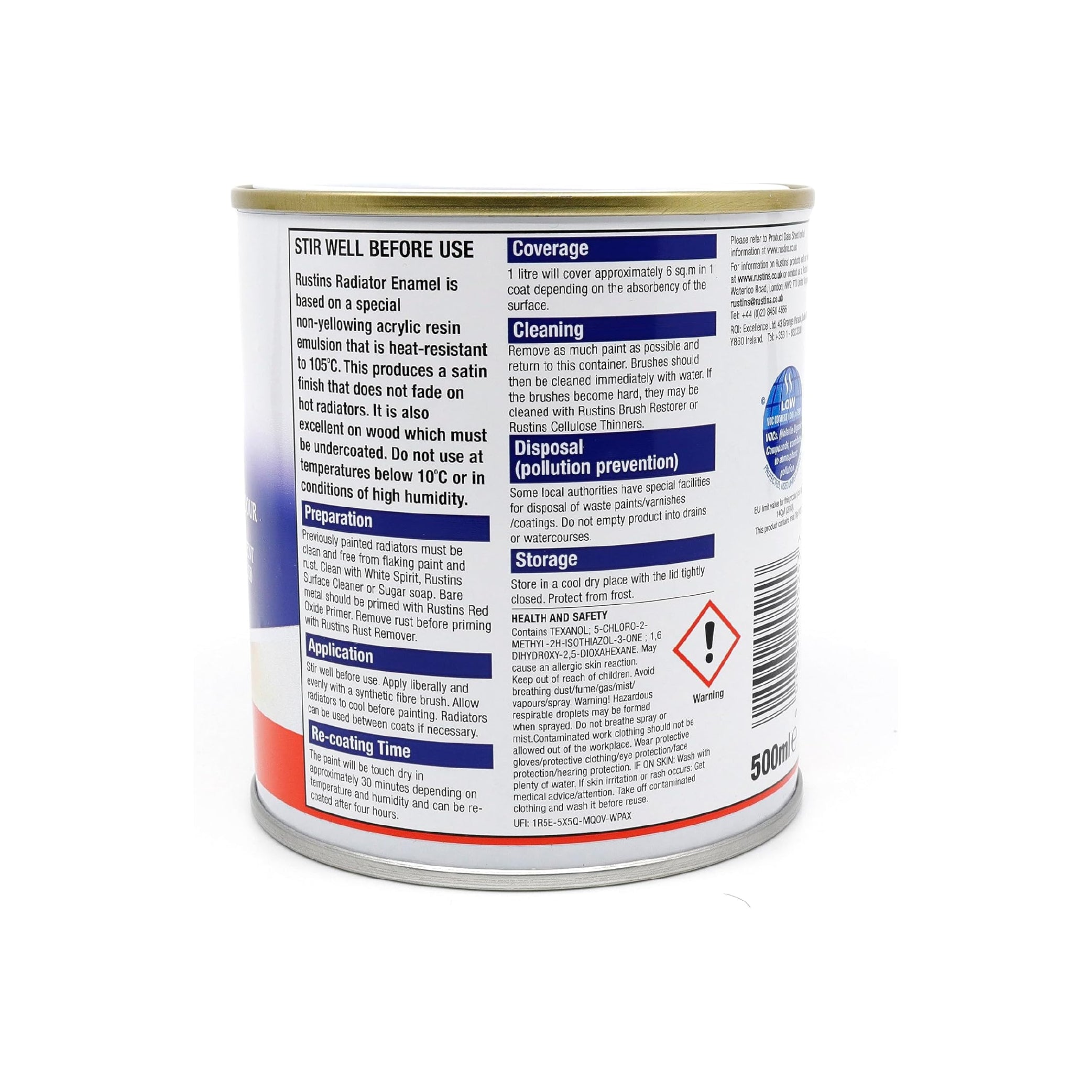 RUSTINS Drying Radiator Grey Satin 500ml