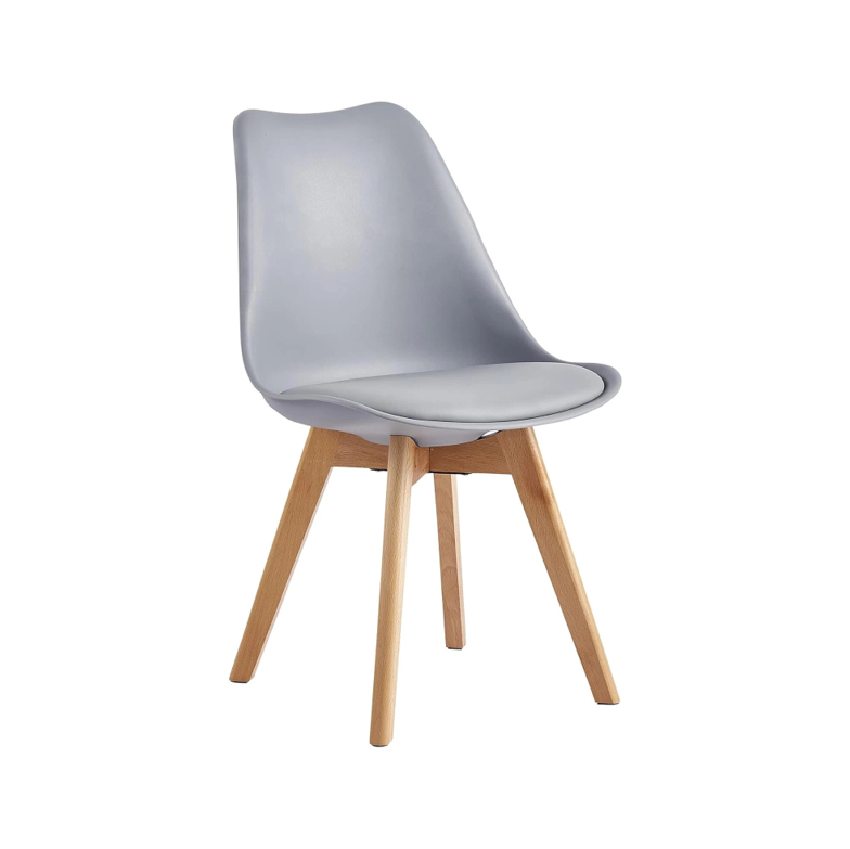 Modern Tulip Dining Chairs - Pack of 1 – Sleek Wooden Design for Kitchen, Office & Small Spaces