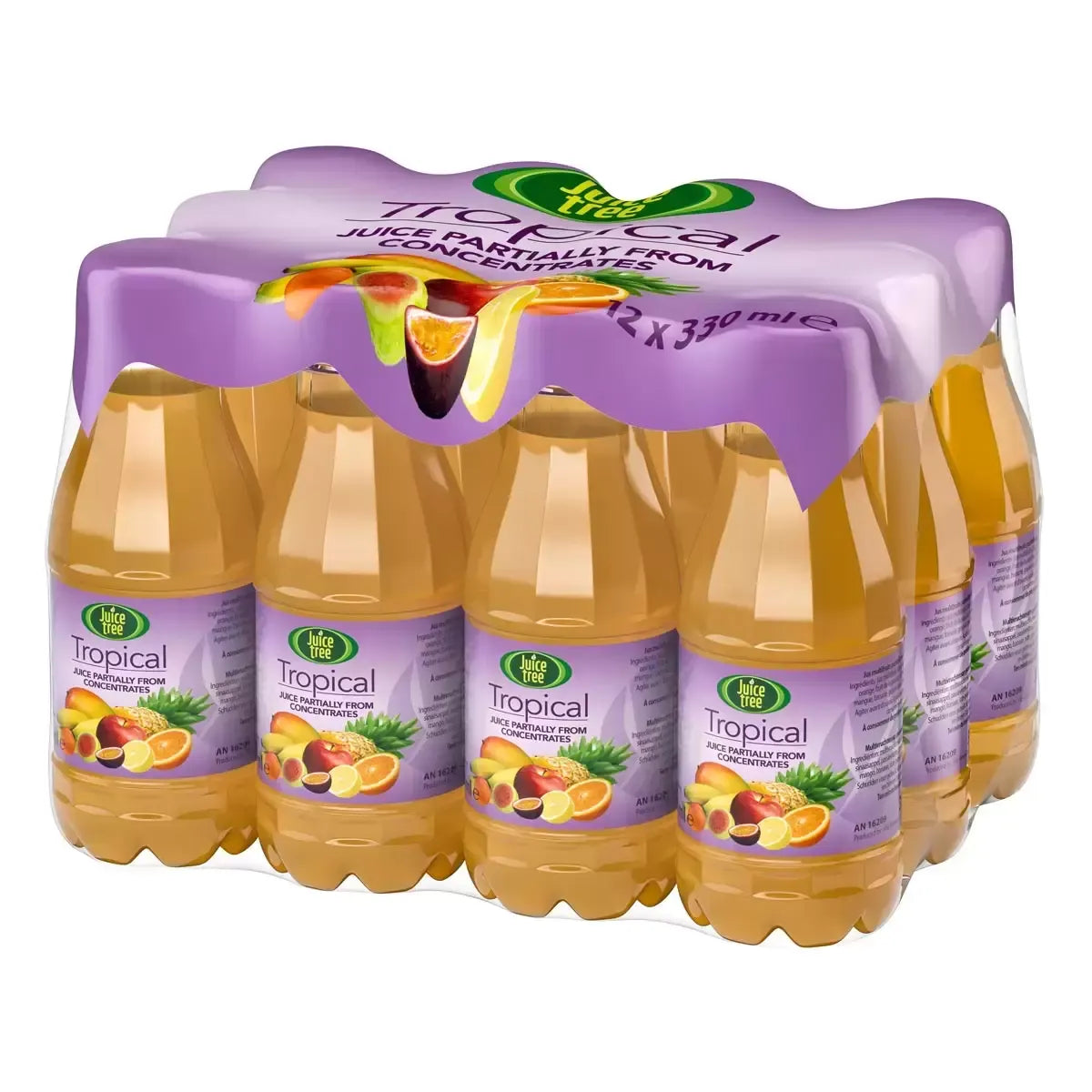 Juice Tree Tropical Juice – 12 × 330 ml | No Added Sugar, Refreshing Tropical Fusion