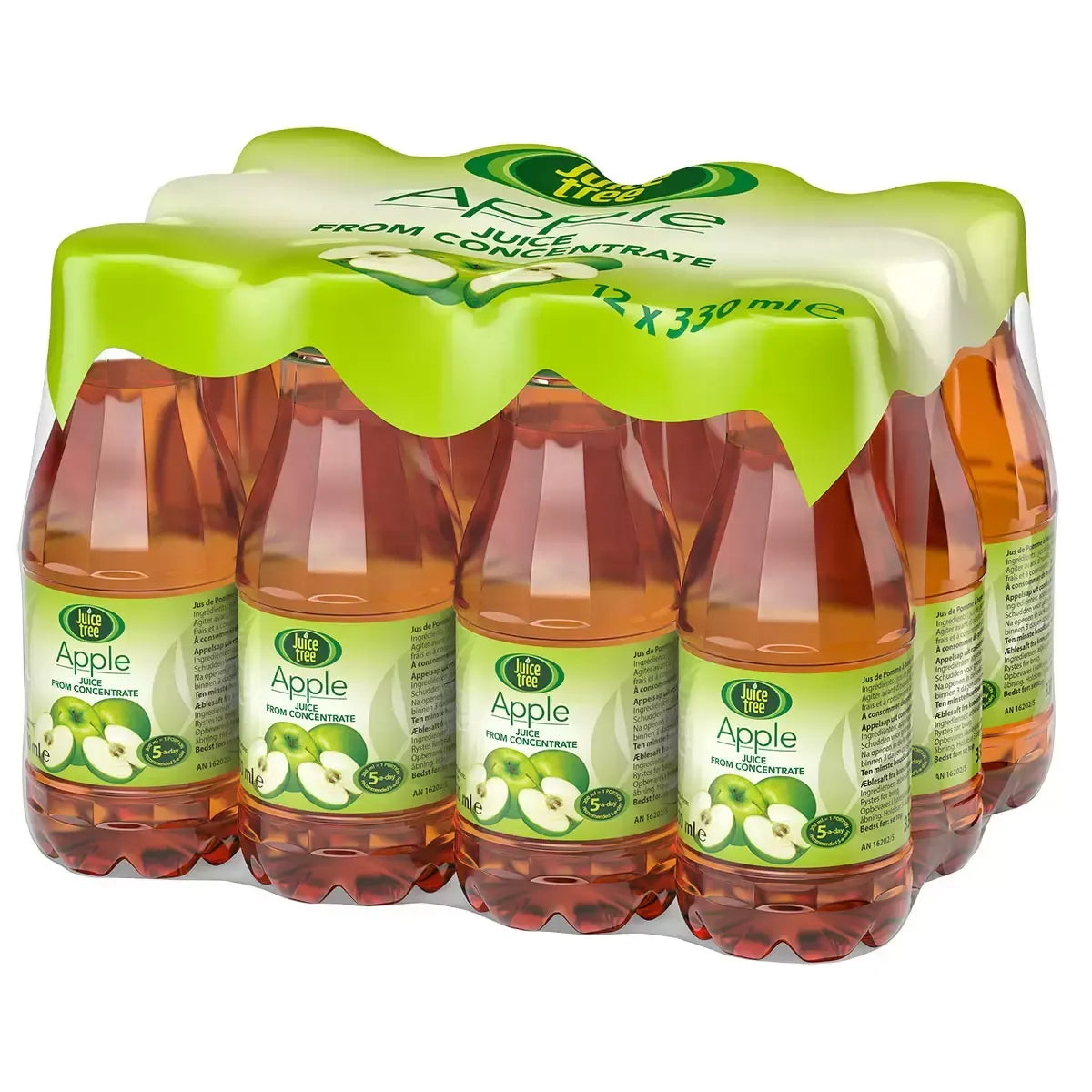 Juice Tree Apple Juice – 12 × 330 ml | From Concentrate, Great for Lunchboxes