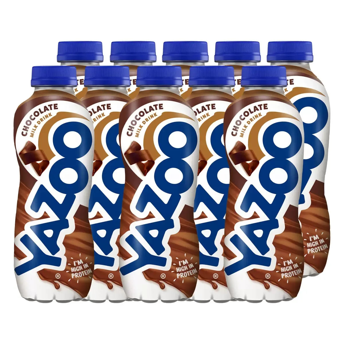 Yazoo Chocolate Milkshake – 10 × 400 ml UHT Bottles | High‑Protein, Low‑Fat Chocolate Treat