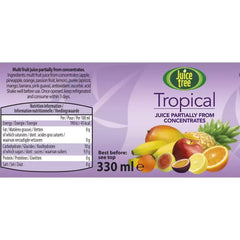 Juice Tree Tropical Juice – 12 × 330 ml | No Added Sugar, Refreshing Tropical Fusion