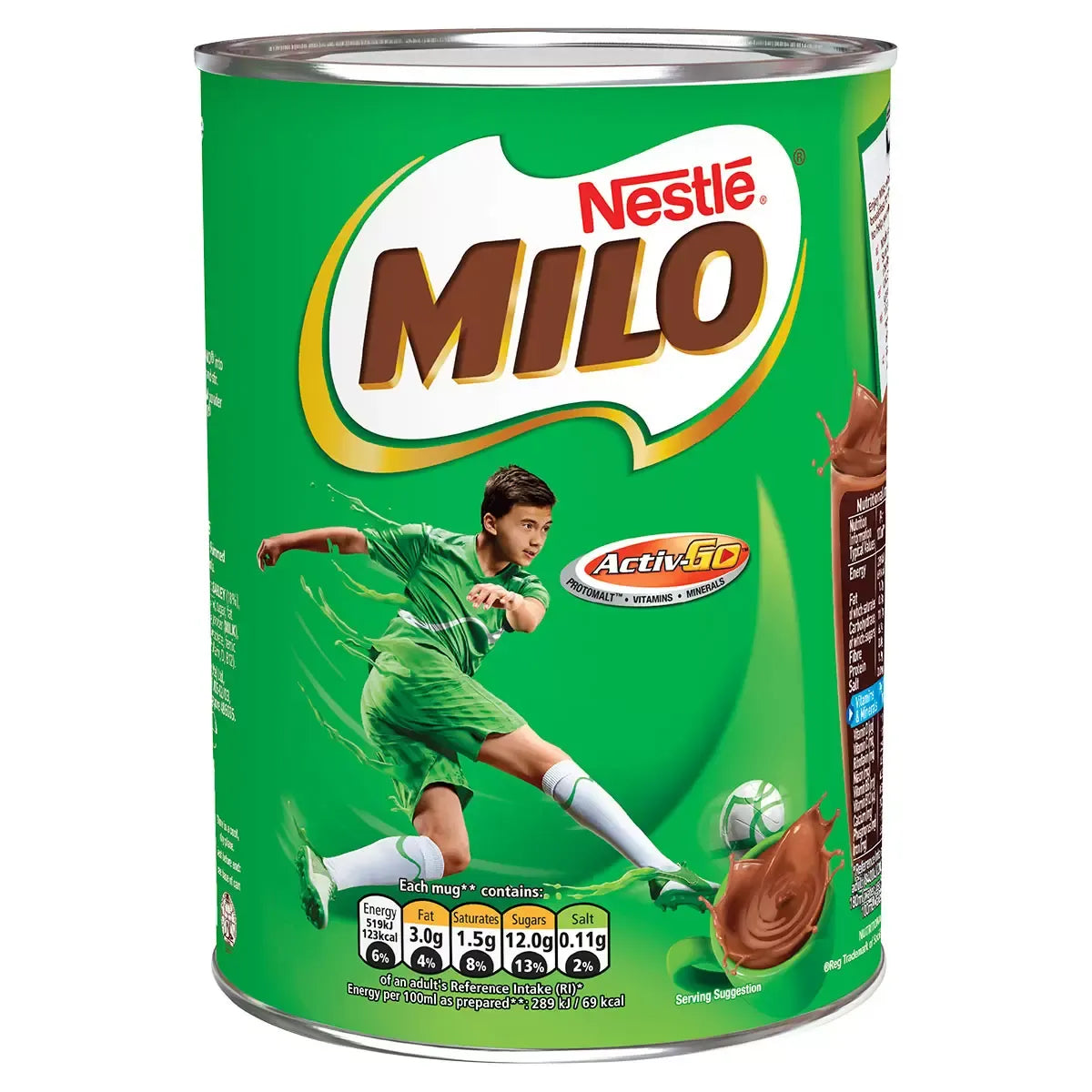 Nestlé Milo Malted Milk Powder – 2 × 400 g | Chocolate & Malt with Vitamins & Minerals