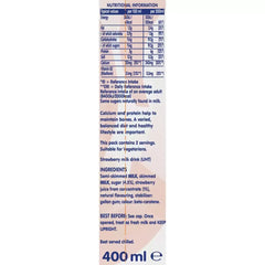 Yazoo Strawberry Milkshake – 10 × 400 ml UHT Bottles | High Protein, Low‑Fat