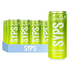 SYPS Fizzy Water – Lemon & Lime (12 × 330 ml Cans)