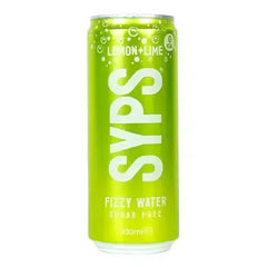 SYPS Fizzy Water – Lemon & Lime (12 × 330 ml Cans)