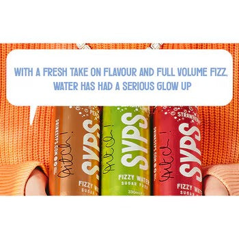 SYPS Fizzy Water – Lemon & Lime (12 × 330 ml Cans)
