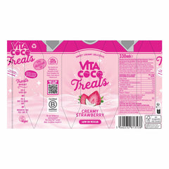 Vita Coco Treats Creamy Strawberry Coconut Water – 12 × 330 ml